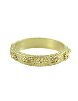 sardinian filigree silver gilt cross rosary ring