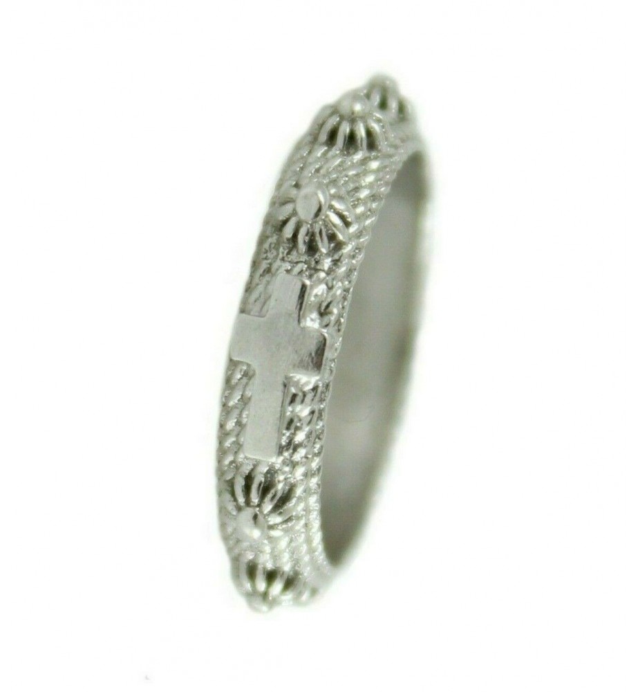 anello rosario in filigrana sarda argento rodiato
