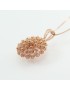 Sardinian filigree pendant necklace in rose gold-plated silver