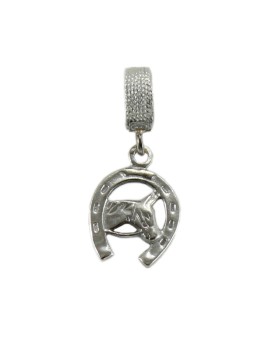 Charm pendente ferro di cavallo in argento brunito Filu & Trama