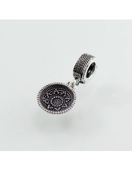 Sardinian basket pendant charm in burnished silver Filu & Trama