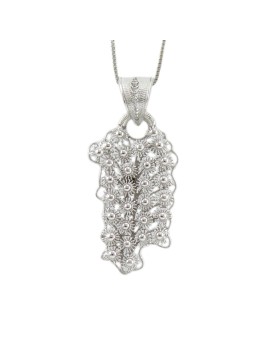 sardinia sardinian filigree pendant rhodium plated silver pendant