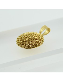 Sardinian honeycomb working pendant in yellow gold Sardinian craftsmanship