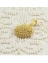 sardinian handcrafted yellow gold honeycomb pendant