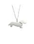 Dachshund dog pendant with 925 sterling silver necklace