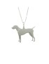 Italian Segugio Italiano dog pendant with 925 sterling silver necklace