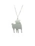 925 sterling silver Pug dog pendant with necklace