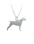 Pendentif en argent 925 avec collier pour chien Corso