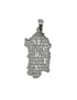 Pendente Ciondolo per Collane Sardegna in Argento Dorato 16x30 Mm Con  Preghiera Ave Maria in Sardo in Rilievo 