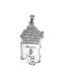 Sardinian silver pendant pendant with Sardinian Ave Maria prayer in relief