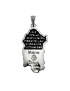 Sardinian silver pendant with burnished Sardinian Ave Maria prayer