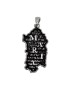 Sardinian silver pendant with burnished Sardinian Ave Maria prayer