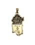 Sardinia pendant in burnished silver on gilt with Sardinian Ave Maria prayer in relief