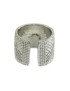 Sardinian open band faith ring silver carpet workmanship