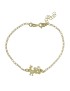 Women's bracelet with central Sardinian lapwing in gold-plated silver