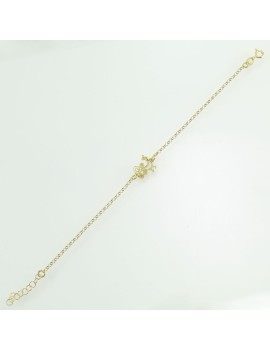 Sardinian pavoncella central bracelet in gold-plated silver