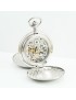 Pocket watch Manual winding mechanical movement Dual time phases day night 2