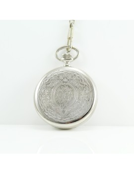 Lowell savonette pocket watch quartz decorated case