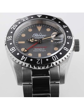 Perseus men's automatic sub GMT Battle of Mid June 1942 black watch