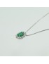 Mirco Visconti women's emerald and diamond necklace in white gold