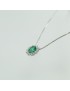 Emerald pendant with diamonds in white gold Mirco visconti