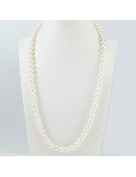 Strand of pearls for Japanese Akoya necklace 6.5 / 7 Thigh white with natural shades