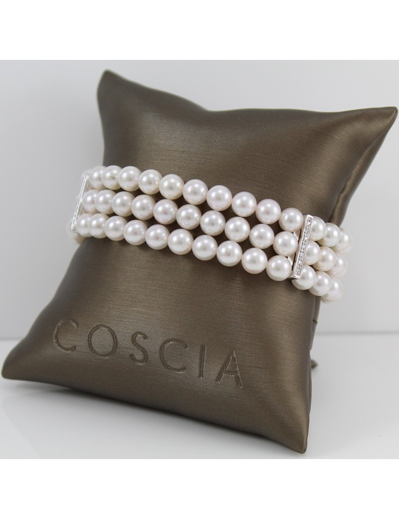 Chiusura per Bracciale - Coscia - Oro Bianco - Diamanti - P1079