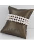 Bracciale perle Akoya 5,5/6 a tre fili intercalari oro bianco e diamanti  Coscia