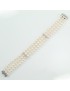 Bracciale tre file perle akoya bianche naturali 5,5 6 mm e diamanti