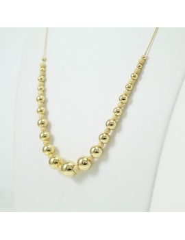 Collier de perles en or jaune pour femmes