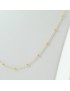 Women's yellow gold choker necklace with polished spheres