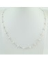 Women's white gold choker necklace with fresh water white pearls