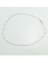 Women's white gold mesh necklace with natural pearls