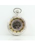 Lowell skeleton two-tone manual winding mechanical pocket watch po5678