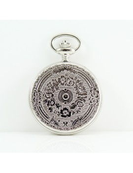 Lowell mechanical pocket watch manual winding machined case back