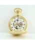 Lowell mechanical hand-wound pocket watch with gold-plated sight movement