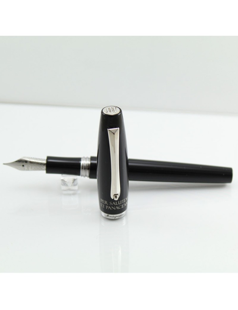 MONTEGRAPPA Penna roller Manager nera minuterie acciaio ISMANRIC