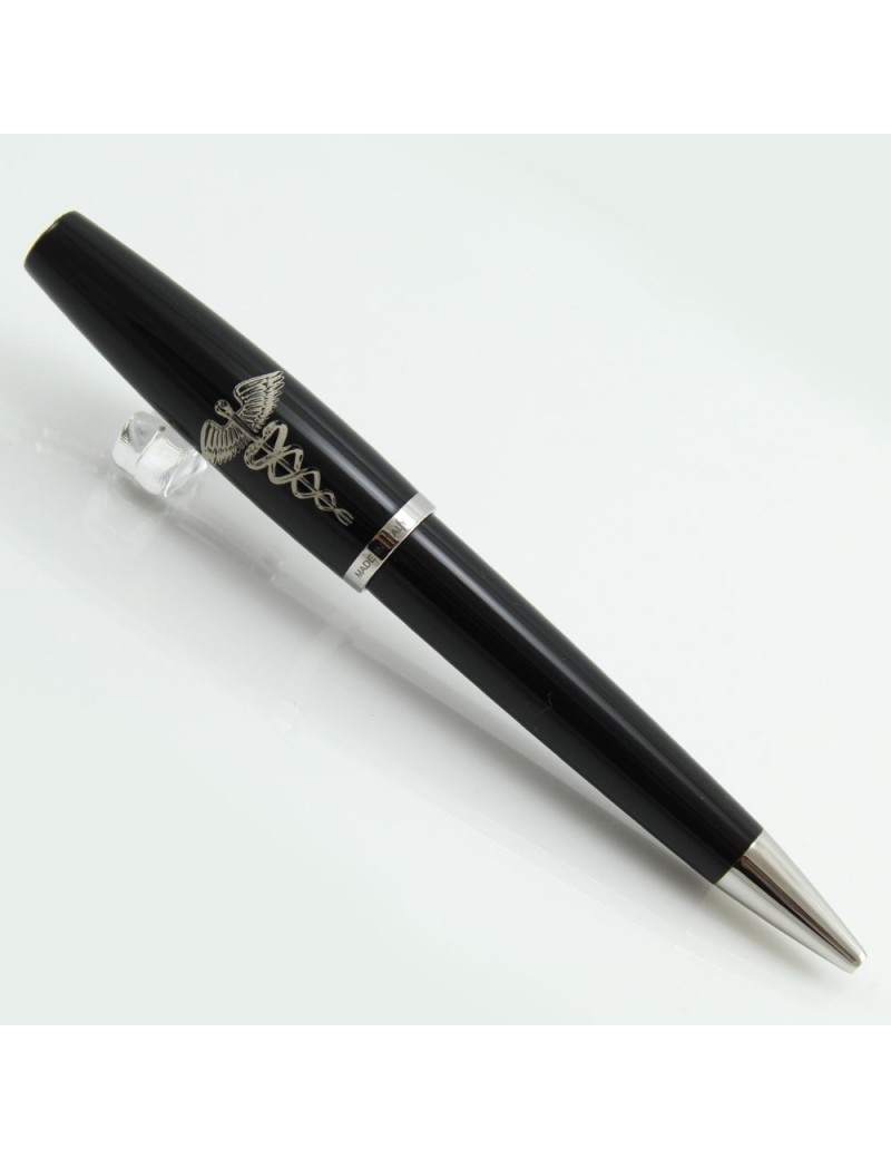 MONTEGRAPPA Penna roller Manager nera minuterie acciaio ISMANRIC