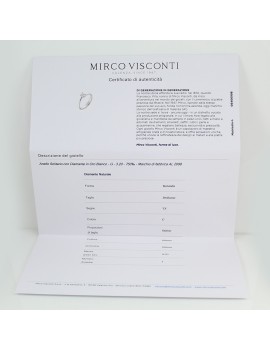 Anello donna solitario con diamante certificato Mirco Visconti