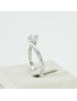 Mirco Visconti white gold women's solitaire ring with four prong diamond