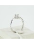 Mirco Visconti white gold women's solitaire ring with diamond setting four prongs