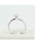 Mirco Visconti women's white gold solitaire ring with 0.23 carat diamond on griffe