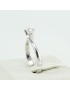 Mirco Visconti white gold women's solitaire model ring with certified diamond