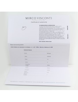 Mirco Visconti certified diamond on women's white gold solitaire ring