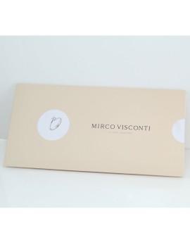 Anello donna solitario certificato Mirco Visconti oro bianco con diamante