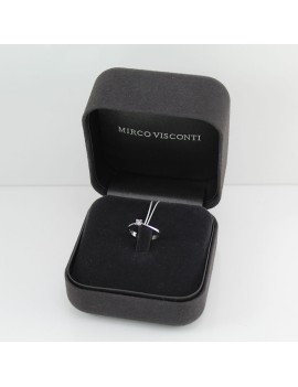 Anello donna solitario Mirco Visconti oro bianco con diamante packaging lusso