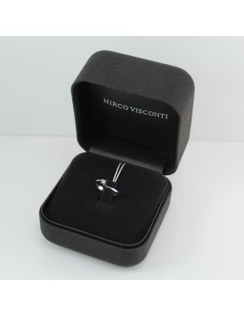 Mirco Visconti women's white gold solitaire with 009 carat diamond