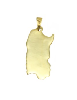 Pendentif en or jaune Sardaigne avec montagnes en relief