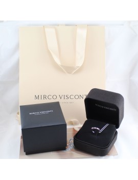 Mirco Visconti or rubis et diamants bague femme riviera 7 pierres emballage