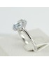 Bague femme Mirco Visconti en or blanc avec aigue-marine entourée de diamants